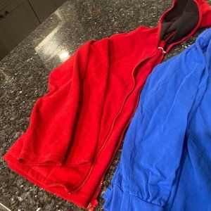 Bundle of Long sleeve T shirt and Fleece Hoodie